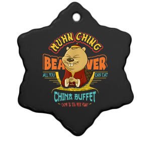 Muhn Ching Beaver All You Can Eat China Buffet Chow Ceramic Star Ornament