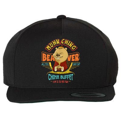 Muhn Ching Beaver All You Can Eat China Buffet Chow Wool Snapback Cap