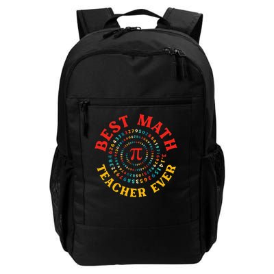 Mathematic Constant Best Math Teacher Ever Pi Spiral Design Daily Commute Backpack