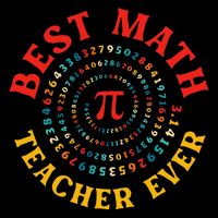Mathematic Constant Best Math Teacher Ever Pi Spiral Design 16 in Basic Backpack