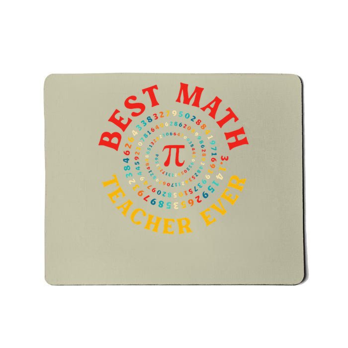 Mathematic Constant Best Math Teacher Ever Pi Spiral Design Mousepad