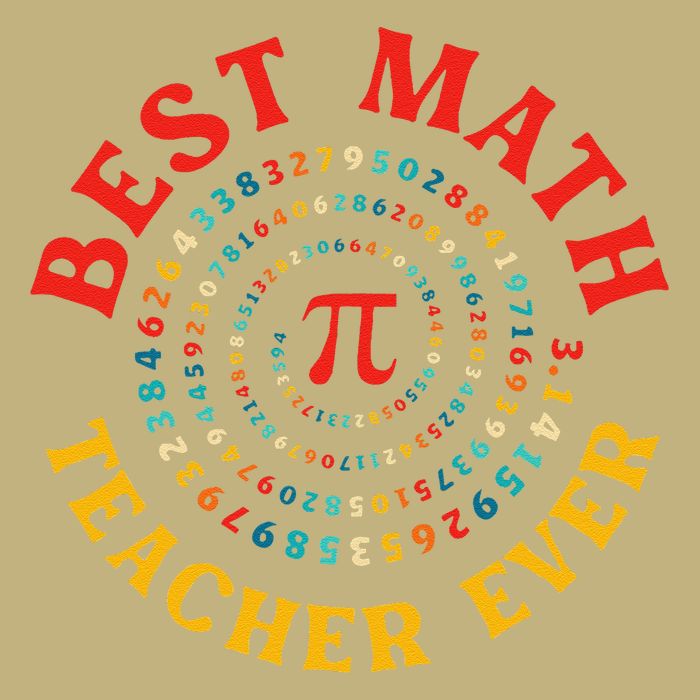 Mathematic Constant Best Math Teacher Ever Pi Spiral Design Mousepad