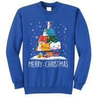 Merry Christmas Books Tree Xmas Book Lovers Gift Tall Sweatshirt