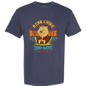 Muhn Ching Beaver All You Can Eat China Buffet Chow Garment-Dyed Heavyweight T-Shirt