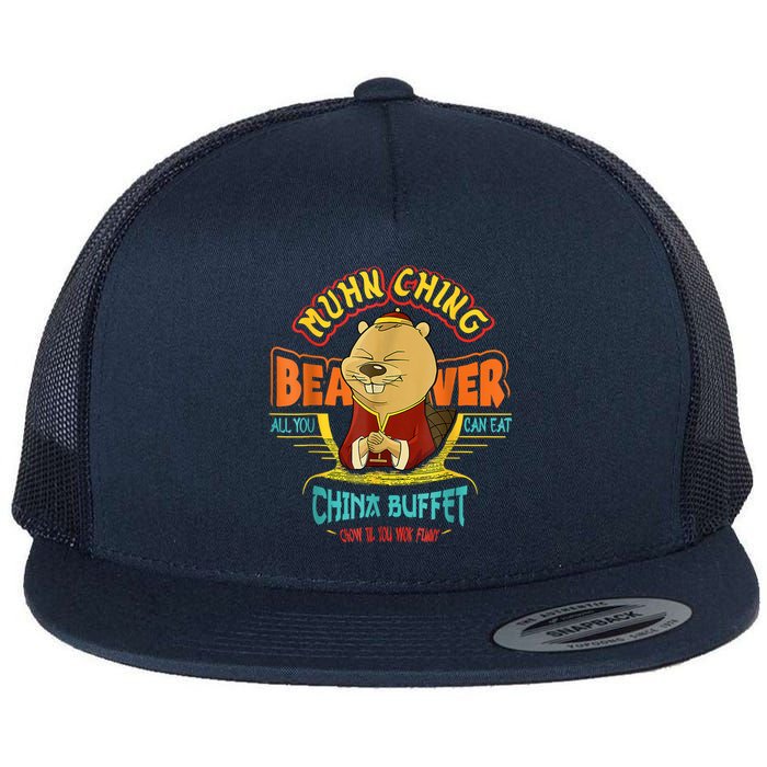 Muhn Ching Beaver All You Can Eat China Buffet Chow Flat Bill Trucker Hat