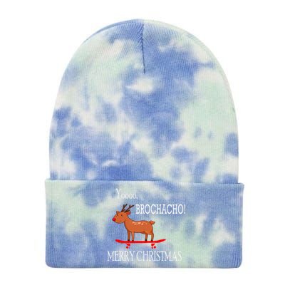 Merry Christmas Brochacho Tie Dye 12in Knit Beanie