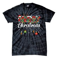 Merry Christmas Buffalo Plaid Family Xmas Tie-Dye T-Shirt