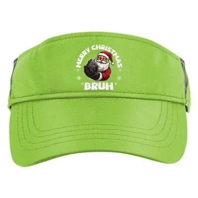 Merry Christmas Bruh Funny Naughty List Coal XMas  Adult Drive Performance Visor