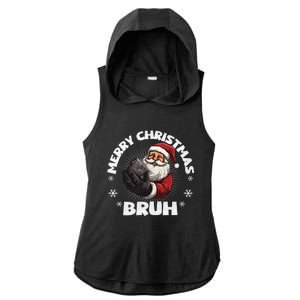 Merry Christmas Bruh Funny Naughty List Coal XMas  Ladies PosiCharge Tri-Blend Wicking Draft Hoodie Tank