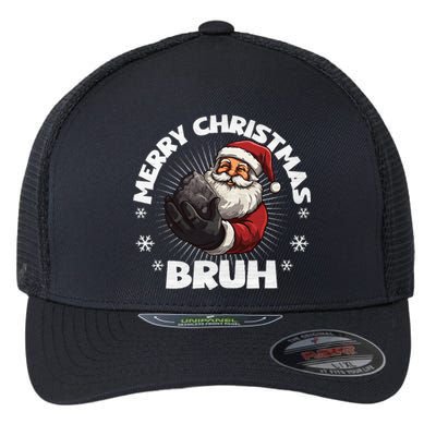 Merry Christmas Bruh Funny Naughty List Coal XMas  Flexfit Unipanel Trucker Cap