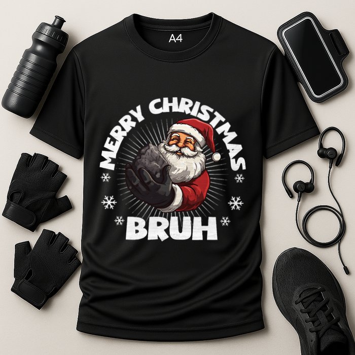 Merry Christmas Bruh Funny Naughty List Coal XMas  Performance Shirt