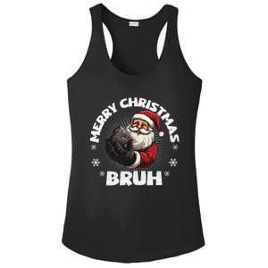 Merry Christmas Bruh Funny Naughty List Coal XMas  Ladies PosiCharge Competitor Racerback Tank