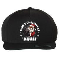 Merry Christmas Bruh Funny Naughty List Coal XMas  Wool Snapback Cap