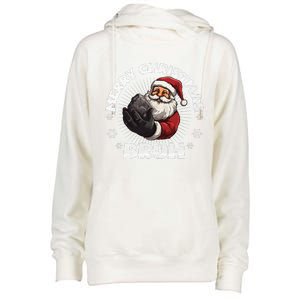 Merry Christmas Bruh Funny Naughty List Coal XMas  Womens Funnel Neck Pullover Hood