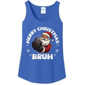 Merry Christmas Bruh Funny Naughty List Coal XMas  Ladies Essential Tank