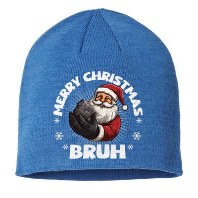 Merry Christmas Bruh Funny Naughty List Coal XMas  Sustainable Beanie