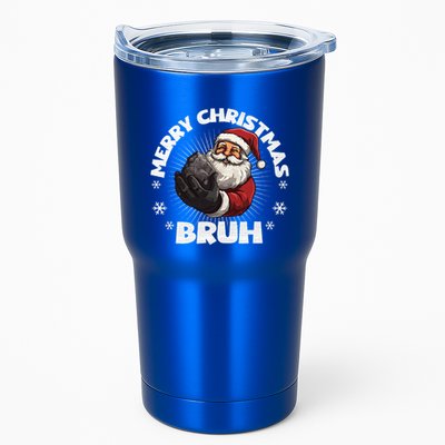 Merry Christmas Bruh Funny Naughty List Coal XMas  Tumbler