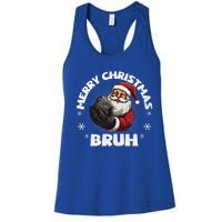 Merry Christmas Bruh Funny Naughty List Coal XMas  Women's Racerback Tank