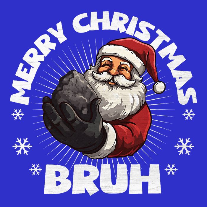Merry Christmas Bruh Funny Naughty List Coal XMas  Short Acrylic Beanie