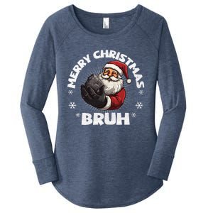 Merry Christmas Bruh Funny Naughty List Coal XMas  Women's Perfect Tri Tunic Long Sleeve Shirt