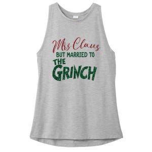 Mrs. Claus But Married To The Grinc Married Christmas Ladies PosiCharge Tri-Blend Wicking Tank