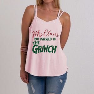 Mrs. Claus But Married To The Grinc Married Christmas Women's Strappy Tank