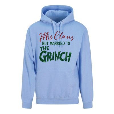 Mrs. Claus But Married To The Grinc Married Christmas Unisex Surf Hoodie