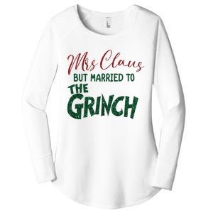 Mrs. Claus But Married To The Grinc Married Christmas Women's Perfect Tri Tunic Long Sleeve Shirt