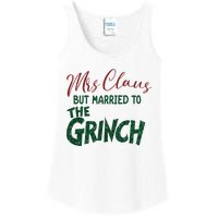 Mrs. Claus But Married To The Grinc Married Christmas Ladies Essential Tank