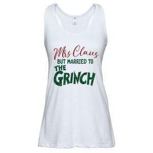 Mrs. Claus But Married To The Grinc Married Christmas Ladies Essential Flowy Tank