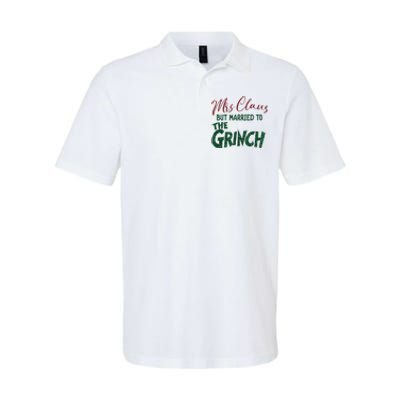 Mrs. Claus But Married To The Grinc Married Christmas Softstyle Adult Sport Polo