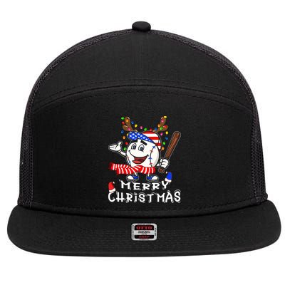 Merry Christmas Baseball For Boys Tollder Ball Santa Pajama 7 Panel Mesh Trucker Snapback Hat