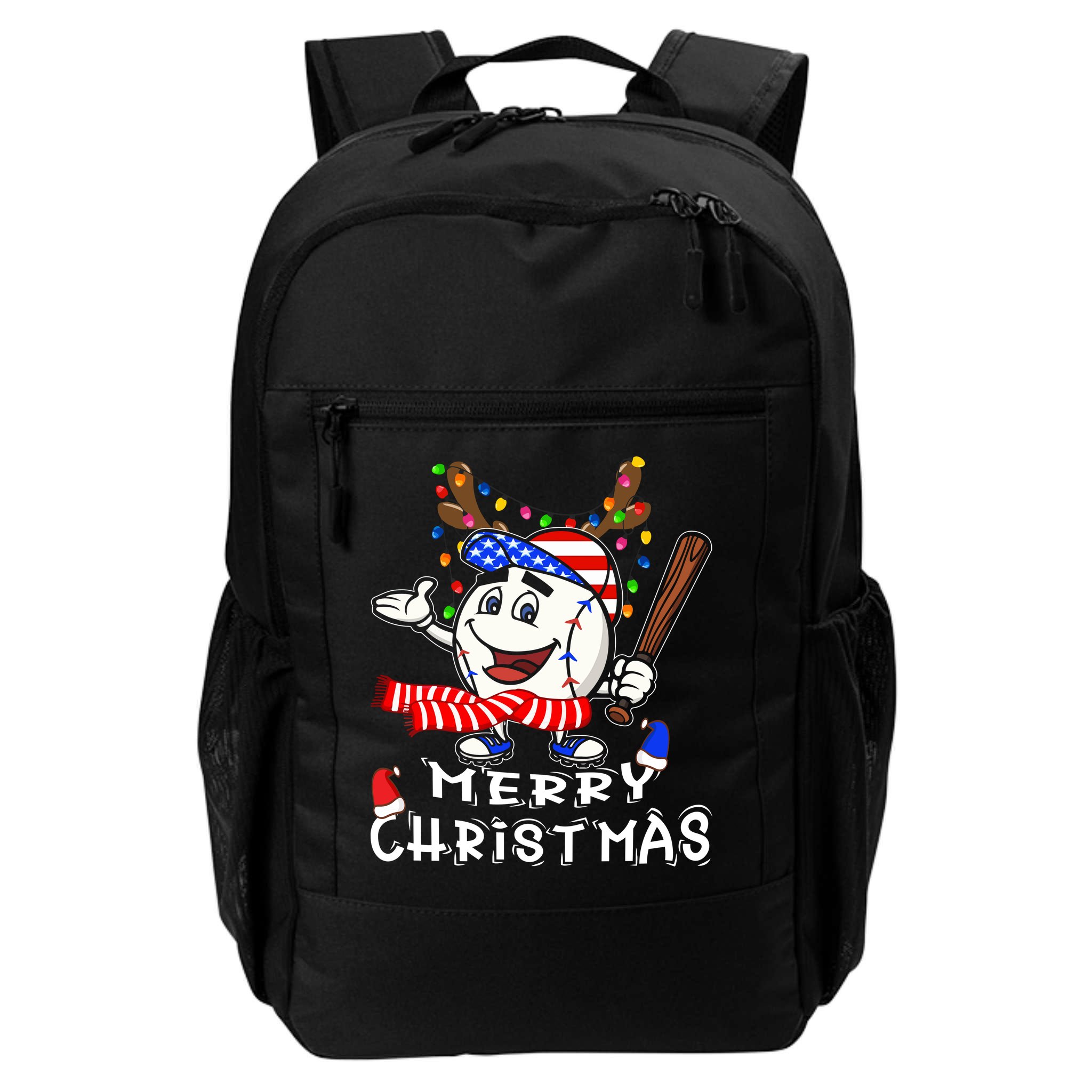Merry Christmas Baseball For Boys Tollder Ball Santa Pajama Backpack