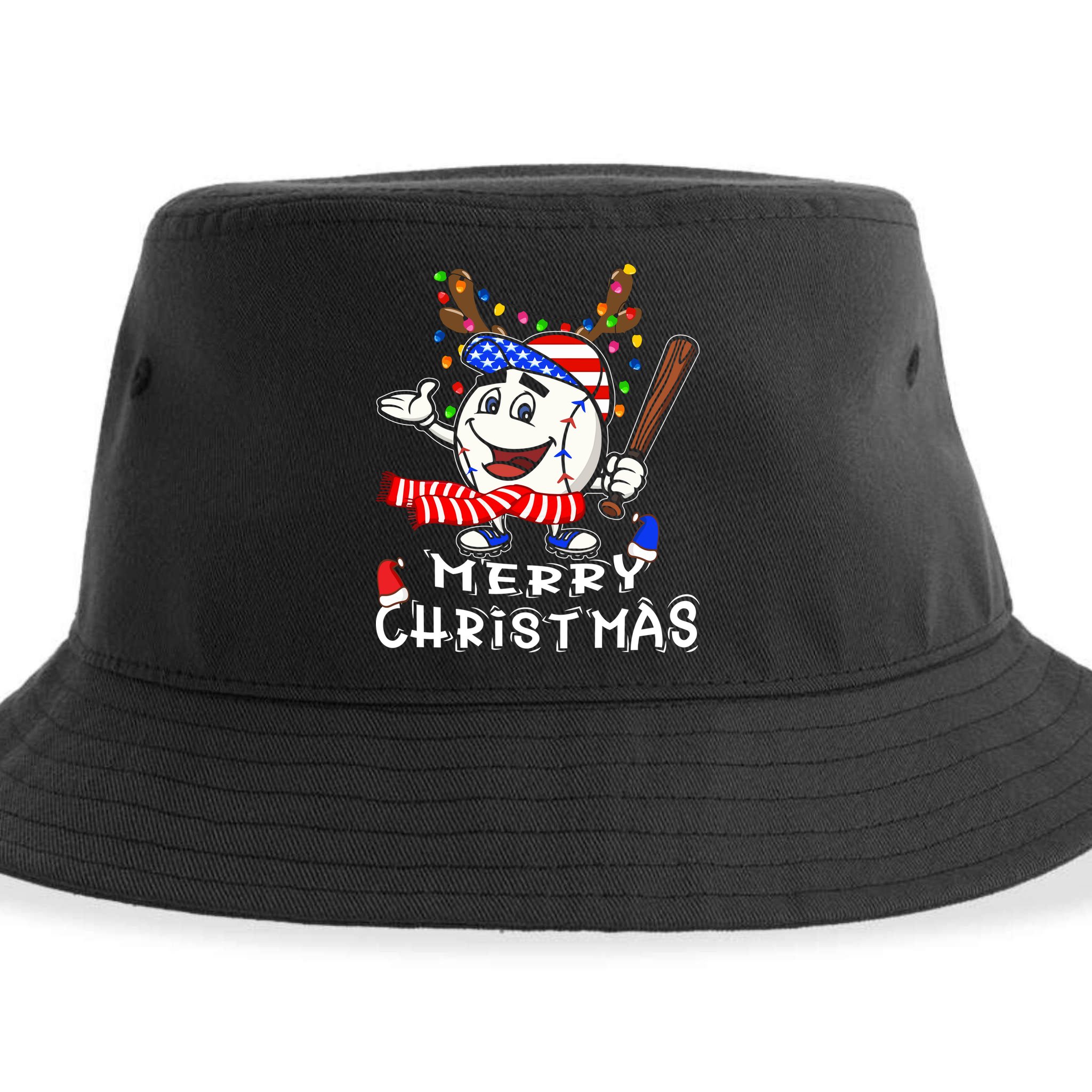 Merry Christmas Baseball For Boys Tollder Ball Santa Pajama Sustainable Bucket Hat