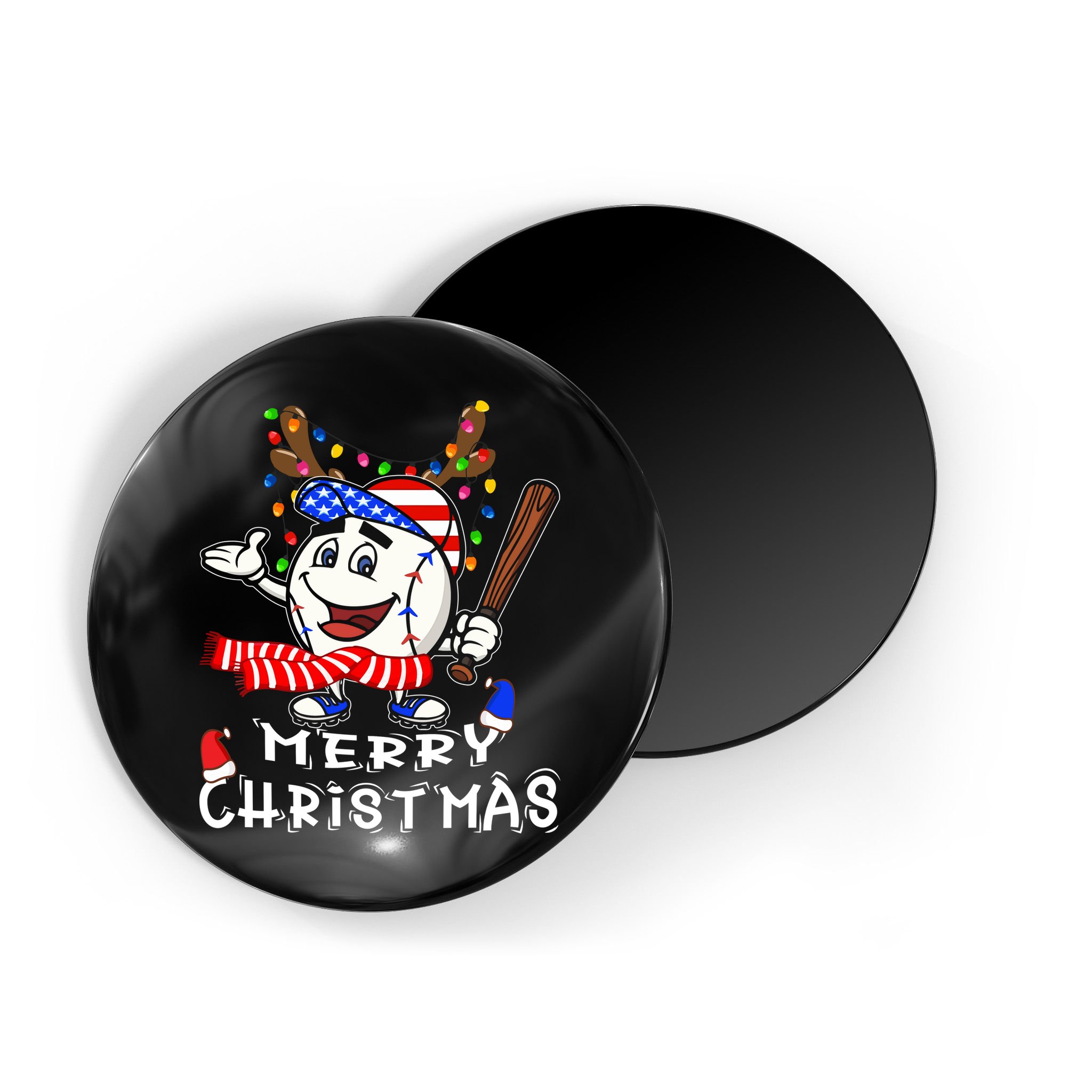 Merry Christmas Baseball For Boys Tollder Ball Santa Pajama Magnet