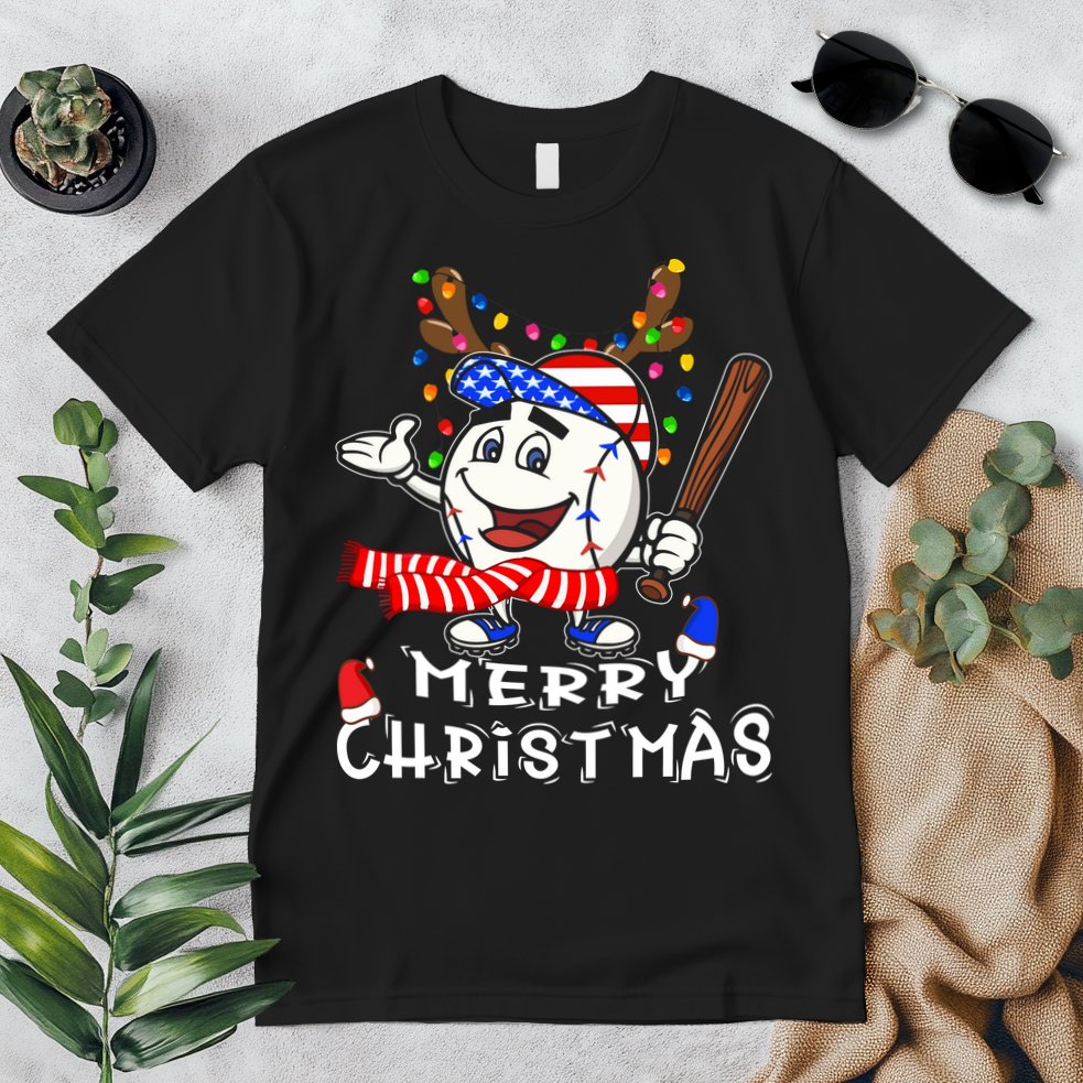 Merry Christmas Baseball For Boys Tollder Ball Santa Pajama Premium T-Shirt
