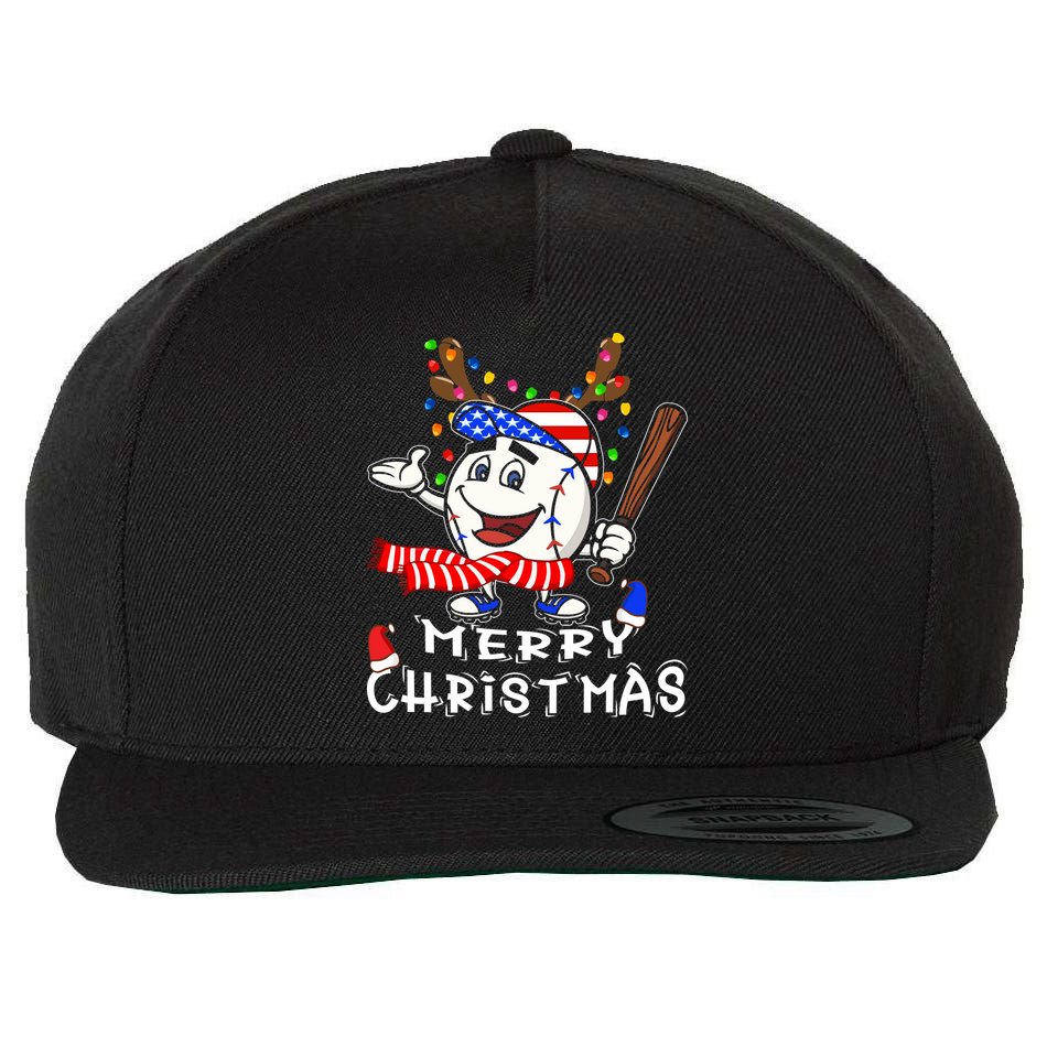 Merry Christmas Baseball For Boys Tollder Ball Santa Pajama Wool Snapback Cap