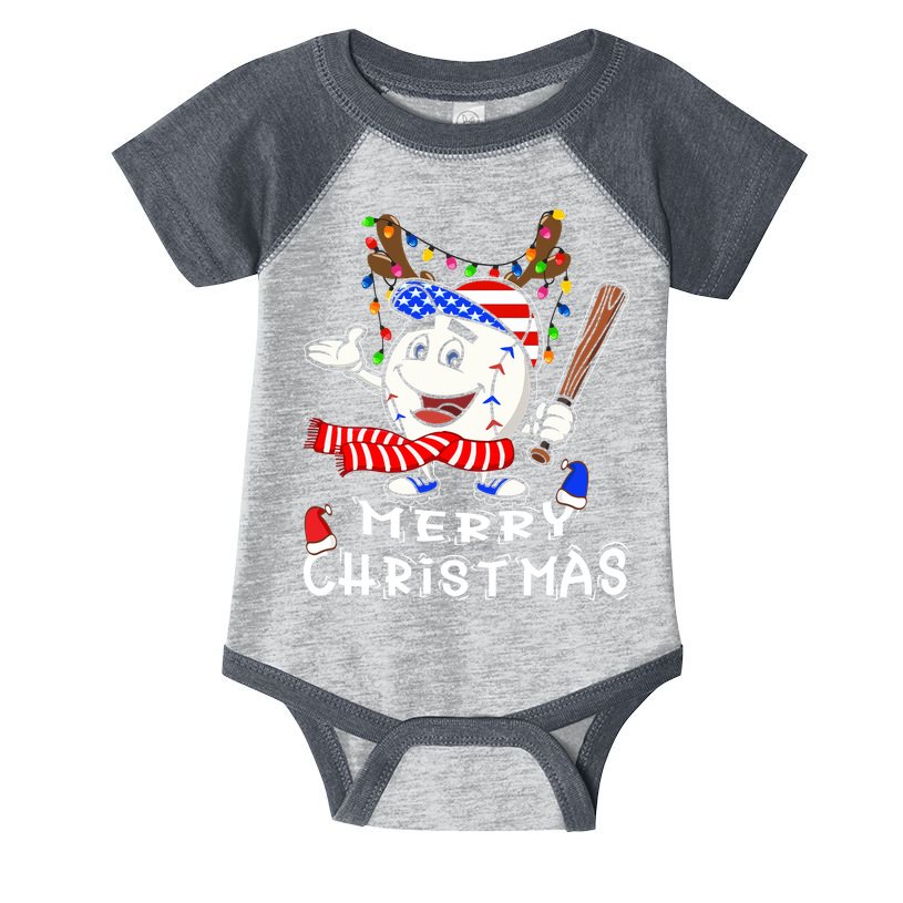 Merry Christmas Baseball For Boys Tollder Ball Santa Pajama Infant Baby Jersey Bodysuit