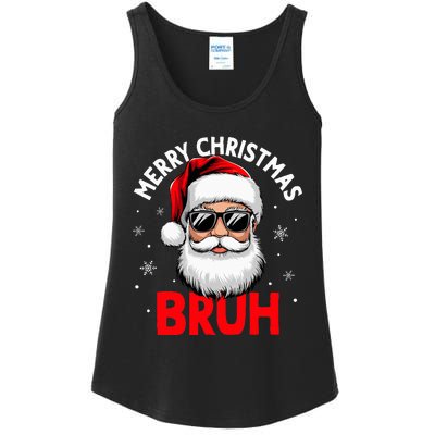 Merry Christmas Bruh Funny Santa Claus Ladies Essential Tank