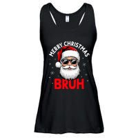 Merry Christmas Bruh Funny Santa Claus Ladies Essential Flowy Tank