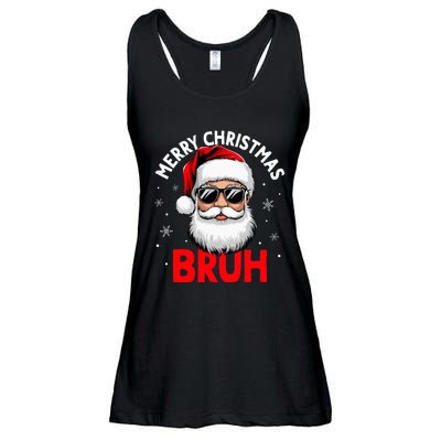 Merry Christmas Bruh Funny Santa Claus Ladies Essential Flowy Tank