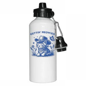 Meowdy Cat Bachelorette Party Cowgirl Cowboy Bridal Squad Aluminum Water Bottle