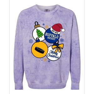 Merry Christmas Buffalo Hockey Est 1970 Colorblast Crewneck Sweatshirt