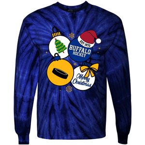 Merry Christmas Buffalo Hockey Est 1970 Tie-Dye Long Sleeve Shirt