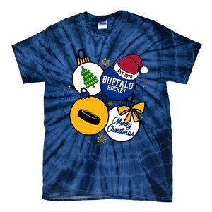 Merry Christmas Buffalo Hockey Est 1970 Tie-Dye T-Shirt