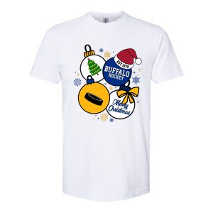 Merry Christmas Buffalo Hockey Est 1970 Softstyle CVC T-Shirt