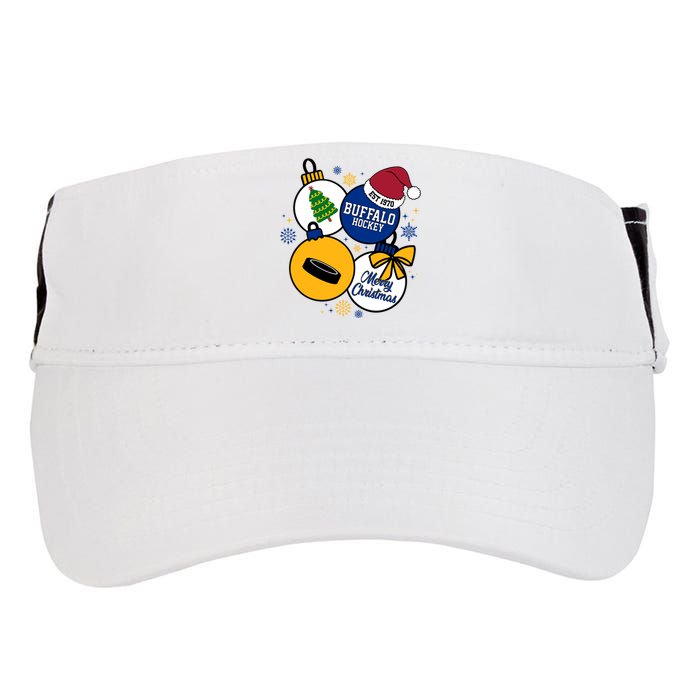 Merry Christmas Buffalo Hockey Est 1970 Adult Drive Performance Visor