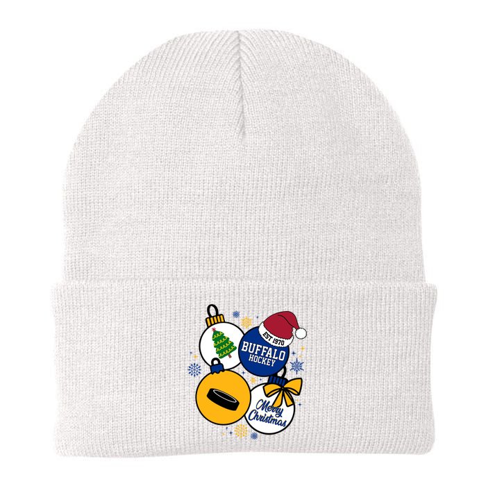 Merry Christmas Buffalo Hockey Est 1970 Knit Cap Winter Beanie