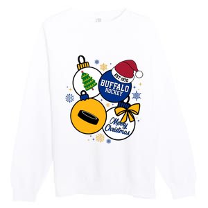 Merry Christmas Buffalo Hockey Est 1970 Premium Crewneck Sweatshirt