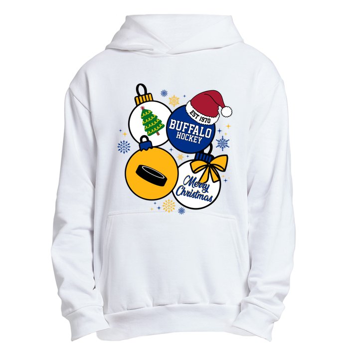 Merry Christmas Buffalo Hockey Est 1970 Urban Pullover Hoodie